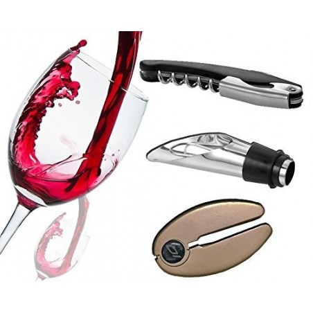Set para servir botellas de vino (3 piezas) - WELKHOME