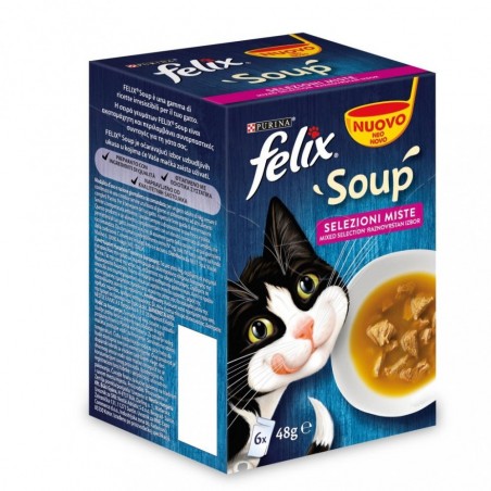 Maxi Pack 6 x 288g de Sachets à soupe Felix Sélection variée Thon/poulet/bœuf