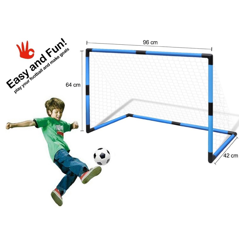 Portería infantil de futbol con marco de plástico y pelota incluída PEN@LTY ZONE 96x42x64 cm