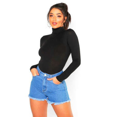 VKA39 Pack Body femme AMINA  manches longues et col roulé intérieur polaire