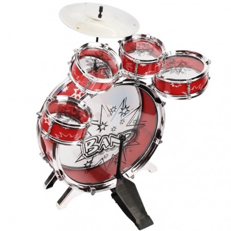 100690 Battery Rock Babyband 6 éléments avec tabouret et baguettes en métal