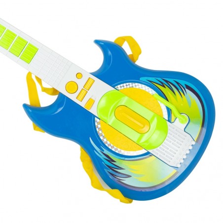 143916 Guitare électrique 2 en 1 avec micro et son réglable ROCK MP3