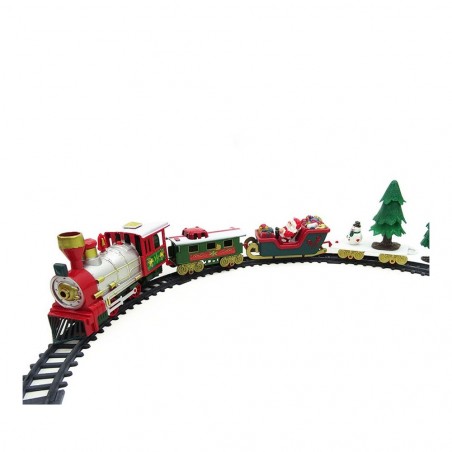 107006 Train de Noël Balocchi avec piles 22 Pcs rails et wagons pour sapin