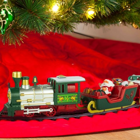 107006 Train de Noël Balocchi avec piles 22 Pcs rails et wagons pour sapin
