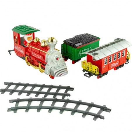 Train Arctic Express pour pied d'arbre de Noël 17 lumières et sons 2 circuits