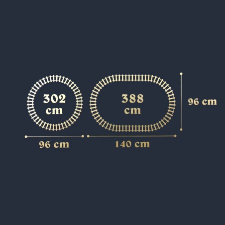 Train Arctic Express pour pied d'arbre de Noël 17 lumières et sons 2 circuits