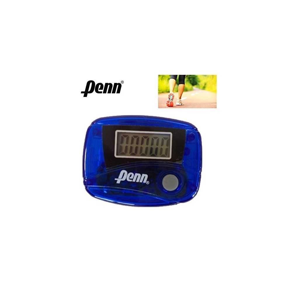 Podómetro cuentapasos con pantalla LCD cuenta hasta 99.999 pasos con gancho para la cintura - PENN