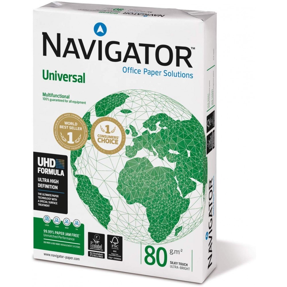 Pack de 5 paquets NAVIGATOR A4 500 feuilles imprimante de 80 g Copie universelle