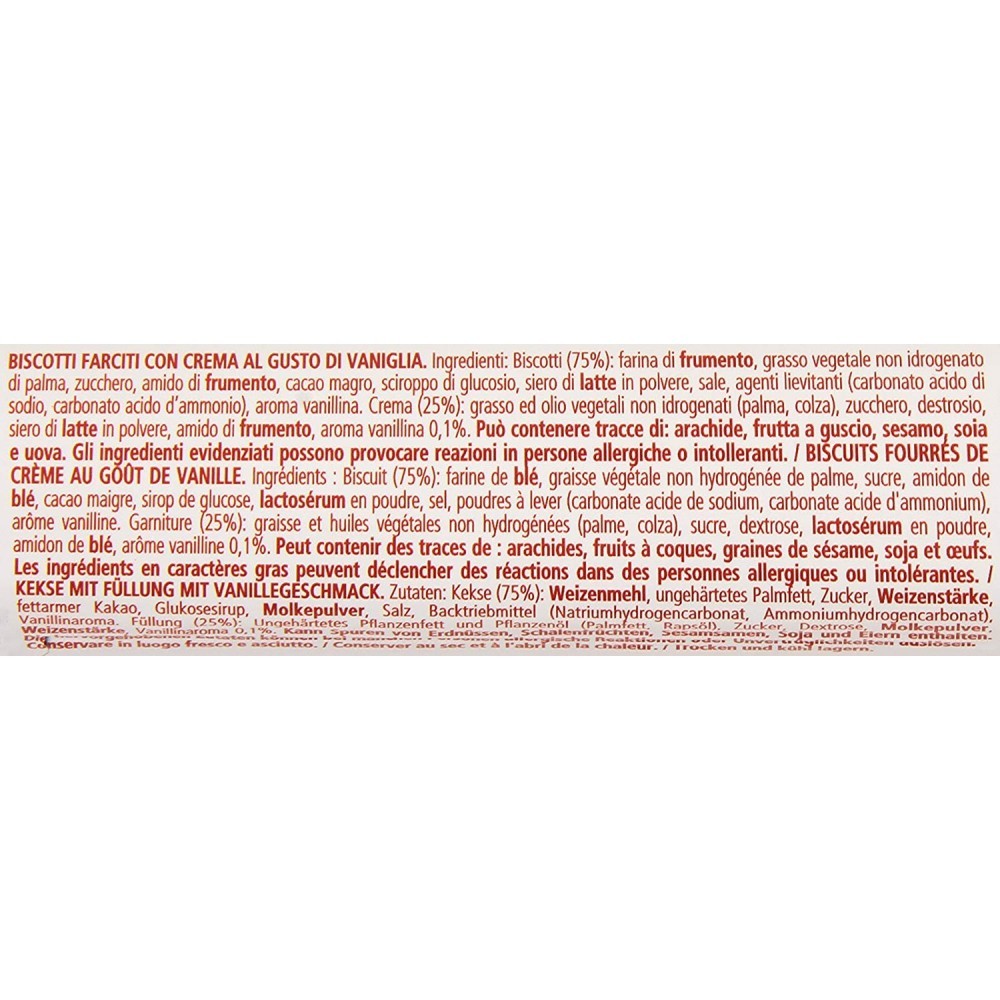3 paquets de biscuits à la vanille Ringo 12...