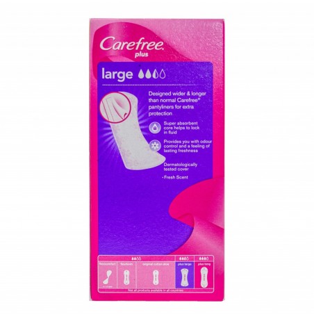 Carefree Plus LARGE 28 Protège-slips ultra doux antidérapants grande protection
