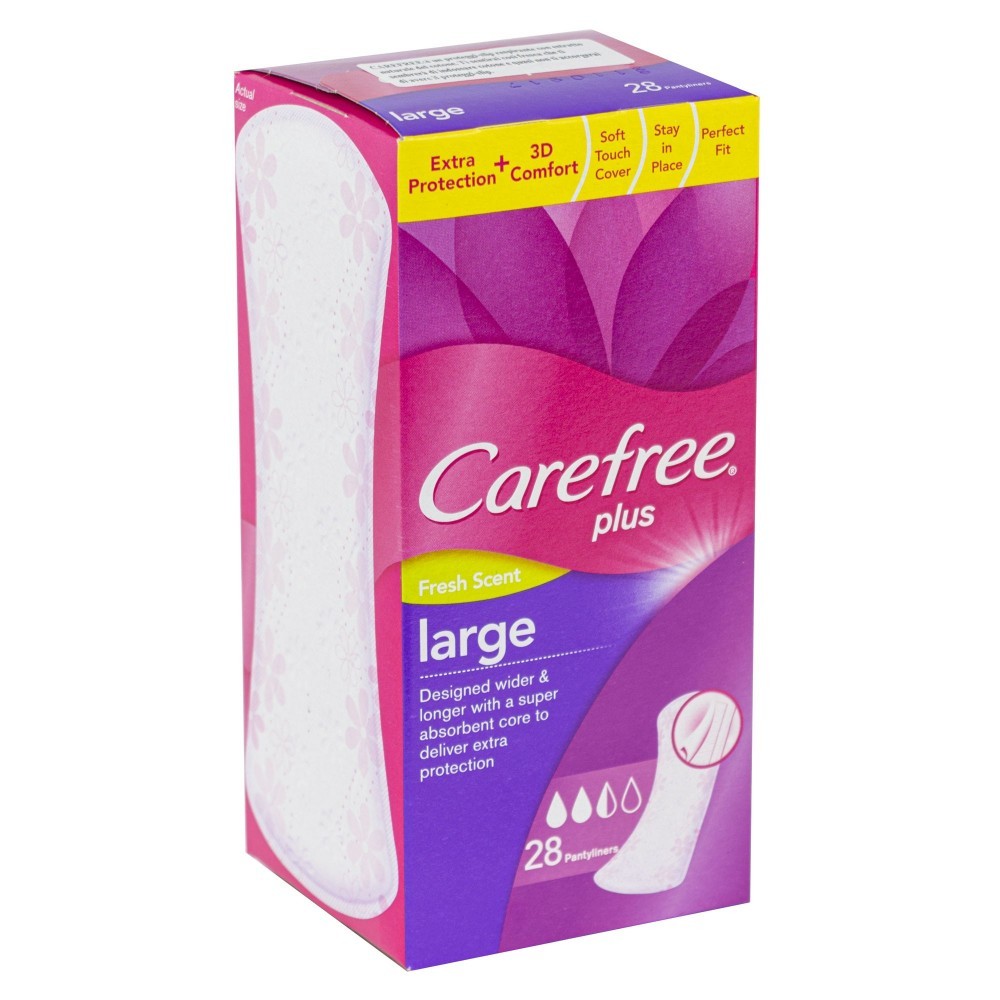 Carefree Plus LARGE 28 Protège-slips ultra doux...