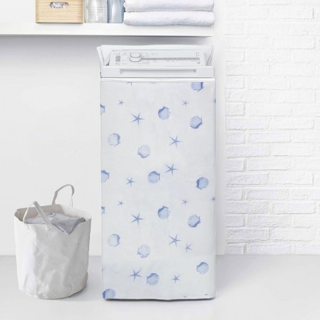 028360 Housse blanche à motifs à fermeture zip pour pour lave-lige top