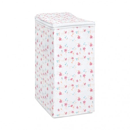 028360 Housse à motifs fleurs avec fermeture zip pour lave-lige top 80x45x65cm