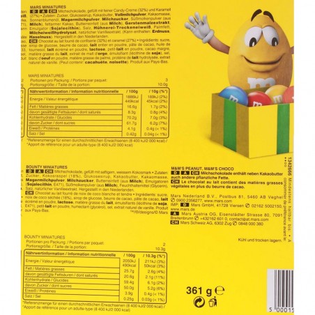 Calendrier de l'Avent de Noël Assortiment Mixte M & M's and Friends