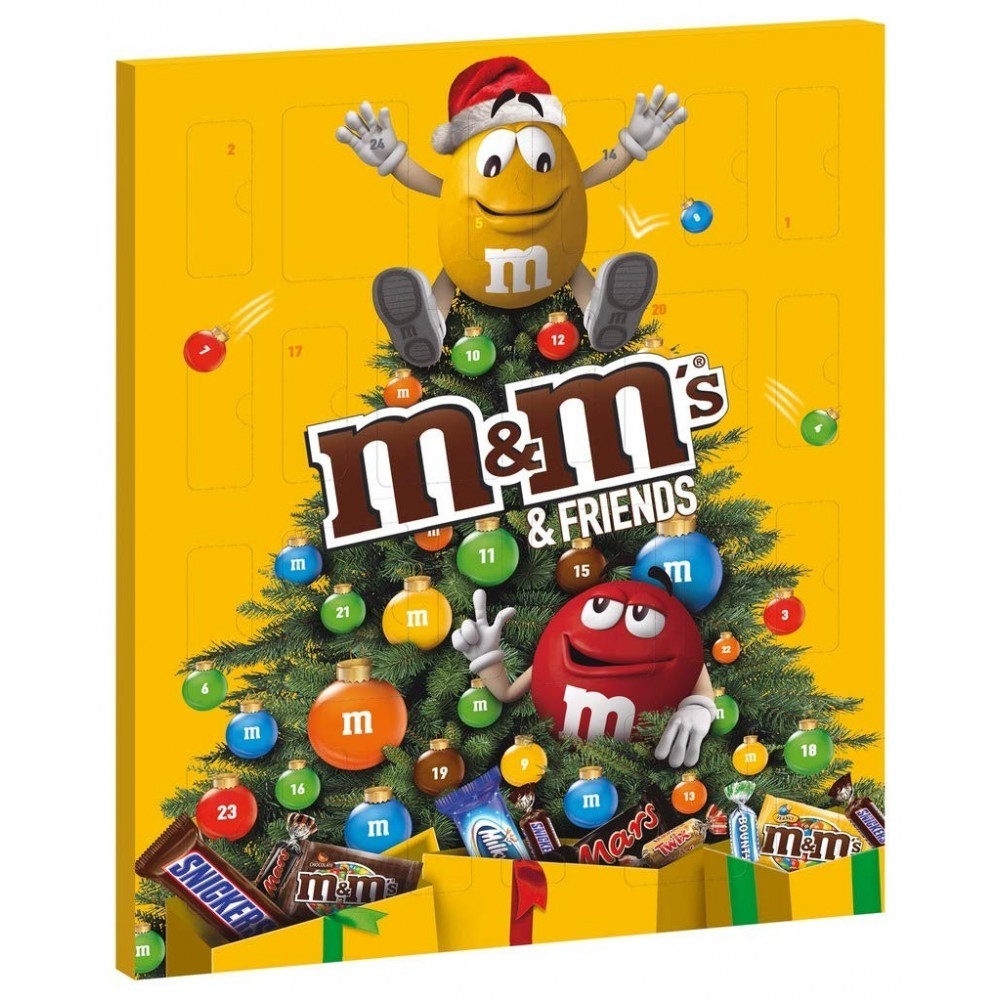 Calendrier de l'Avent de Noël Assortiment Mixte M & M's and Friends