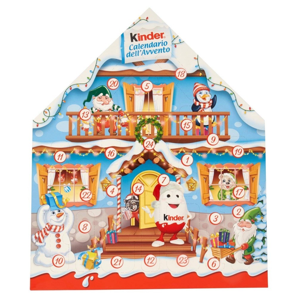 Calendrier de l'Avent Kinder Hanging house T24 Mixed Chocolate Snack 24pcs