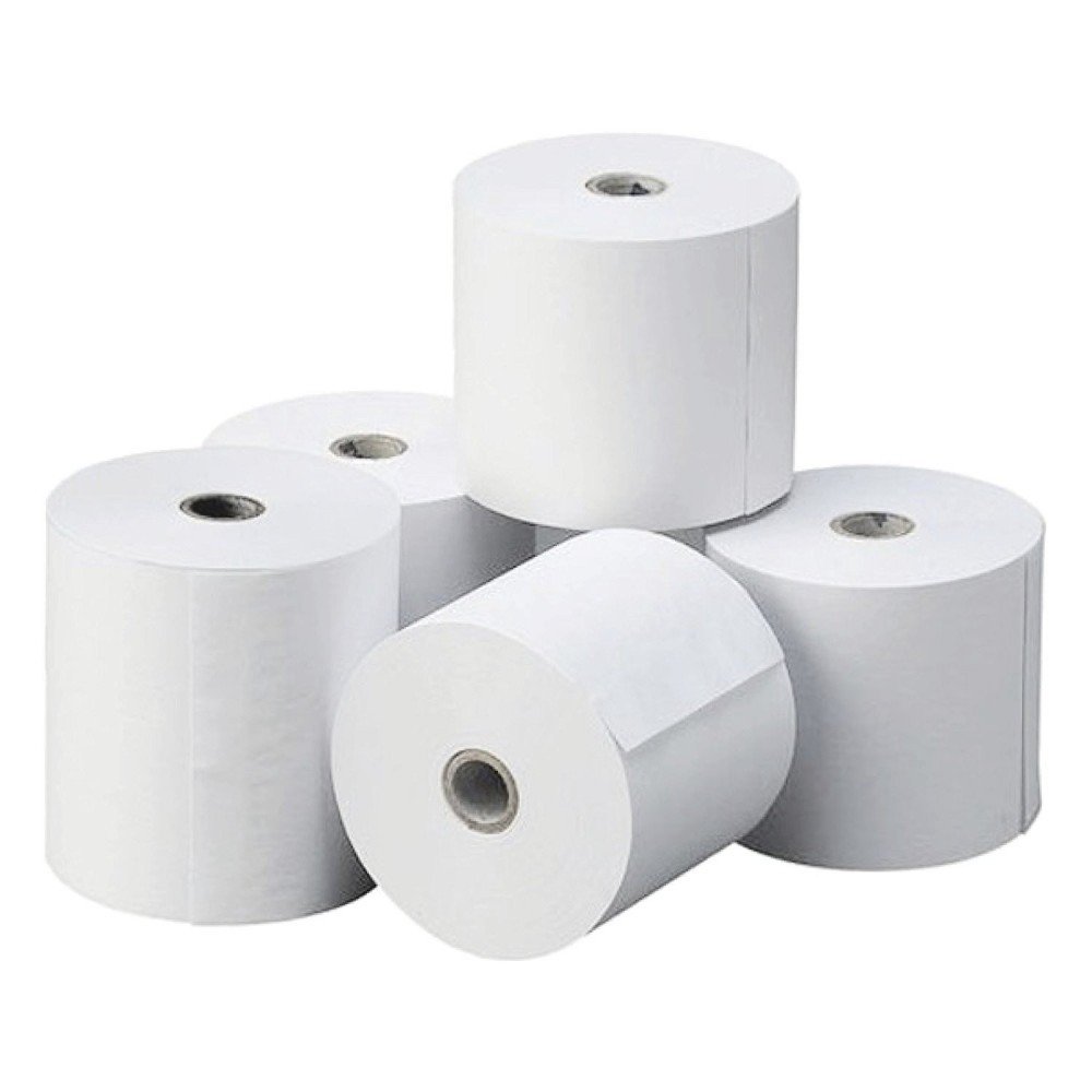 Pack 100 rouleaux de papier thermique ONE OFFICE 80mmx80mt trou 12mm 55gr