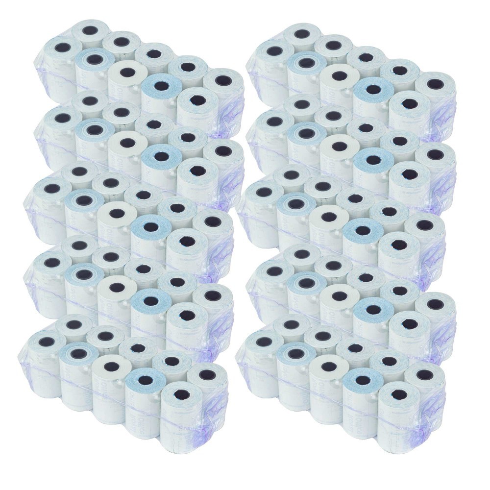 Pack 100 rouleaux papier thermique ONE OFFICE pour POS 57mmx20mt tube 12mm 55gr