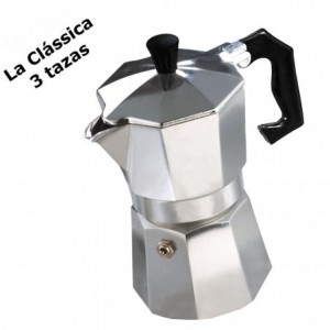 Cafetera italiana clásica metalizada / Para 3 tazas de café - Café expresso hecho en casa WELKHOME 2