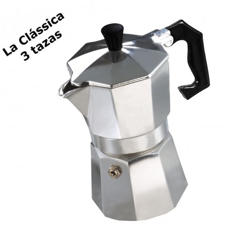 Cafetera italiana clásica metalizada / Para 3 tazas de café - Café expresso hecho en casa WELKHOME