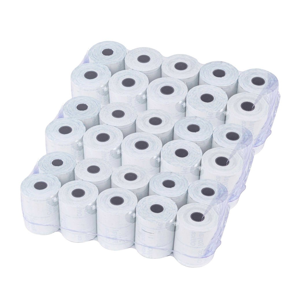 Pack 30 rouleaux de papier thermique ONE OFFICE 57mmx30mt tube 12mm 55gr