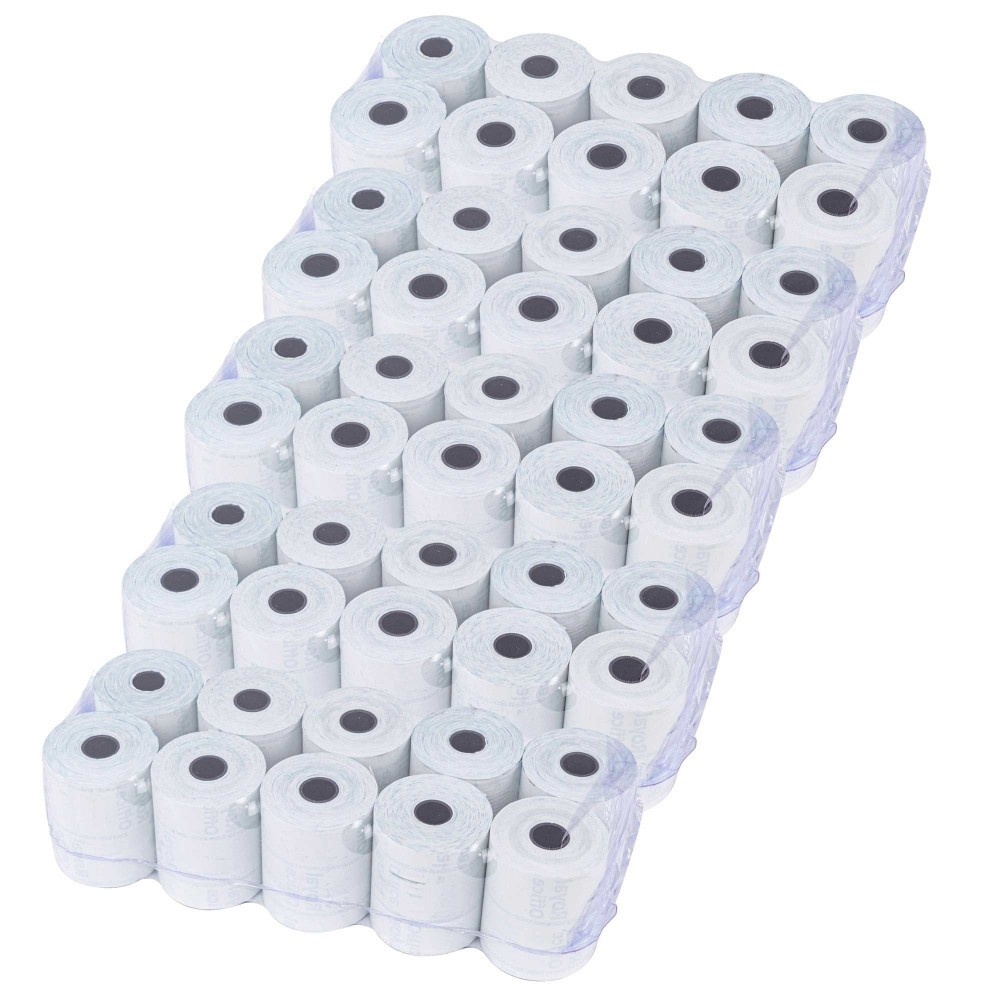 Pack 50 rouleaux de papier thermique ONE OFFICE 57mmx30mt tube 12mm 55gr