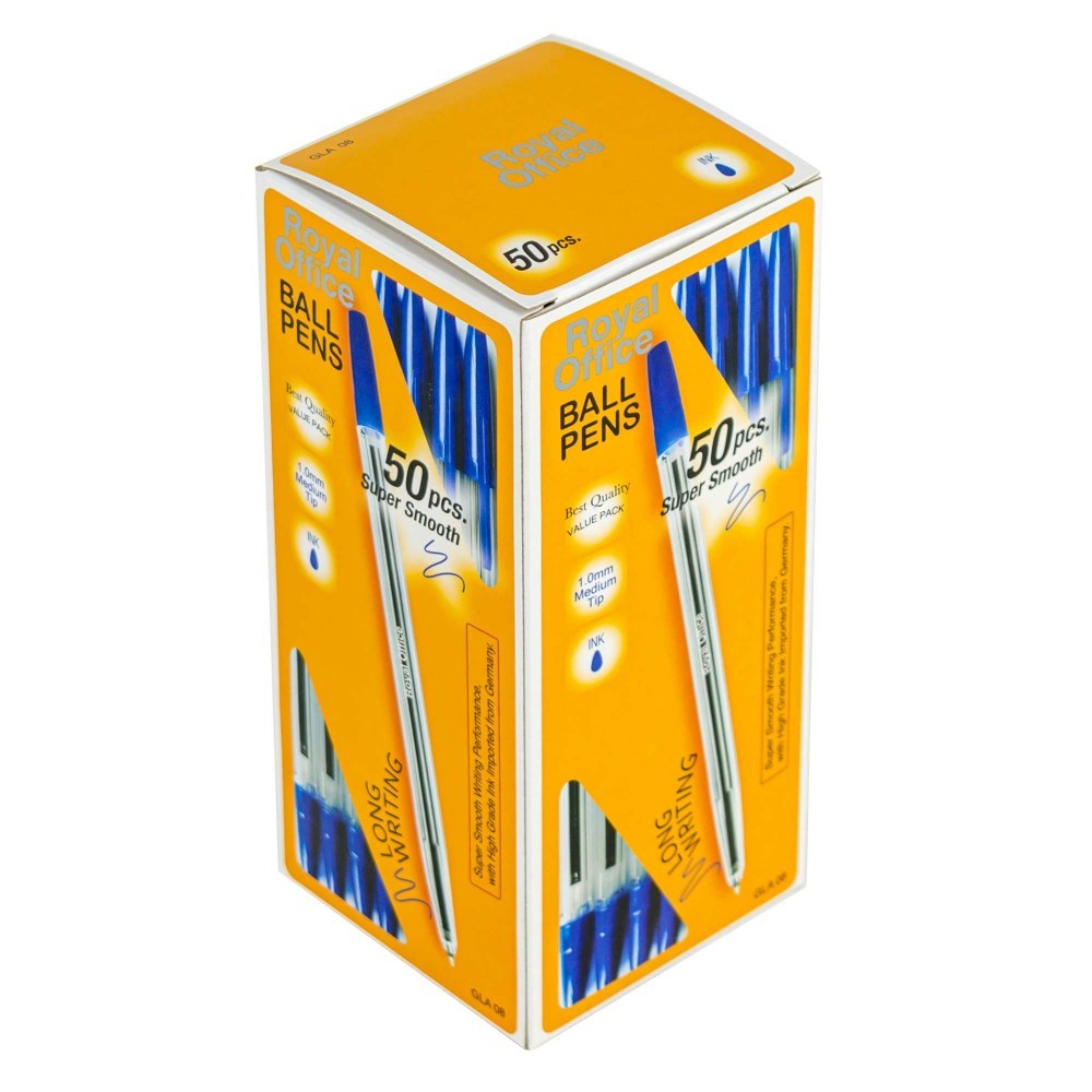 Paquet de 50 stylos à encre longue durée Royal...
