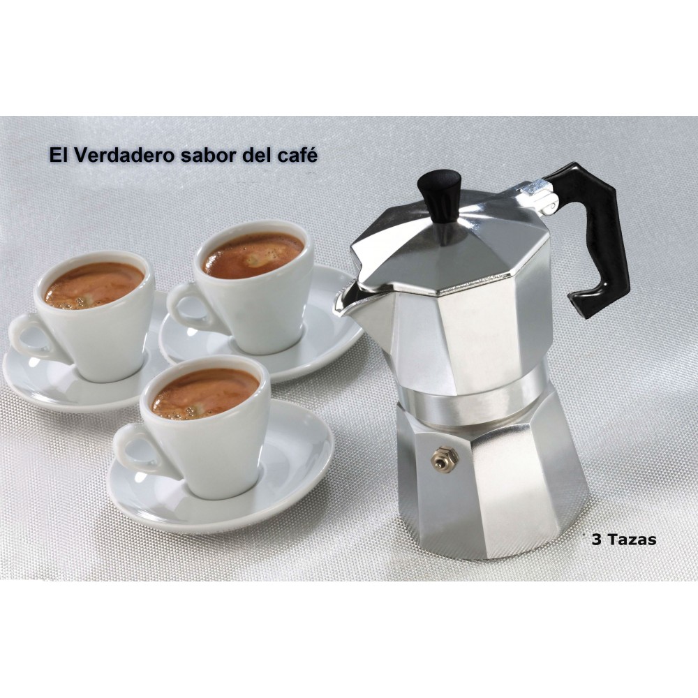 Cafetera italiana clásica metalizada / Para 3 tazas de café - Café expresso hecho en casa WELKHOME