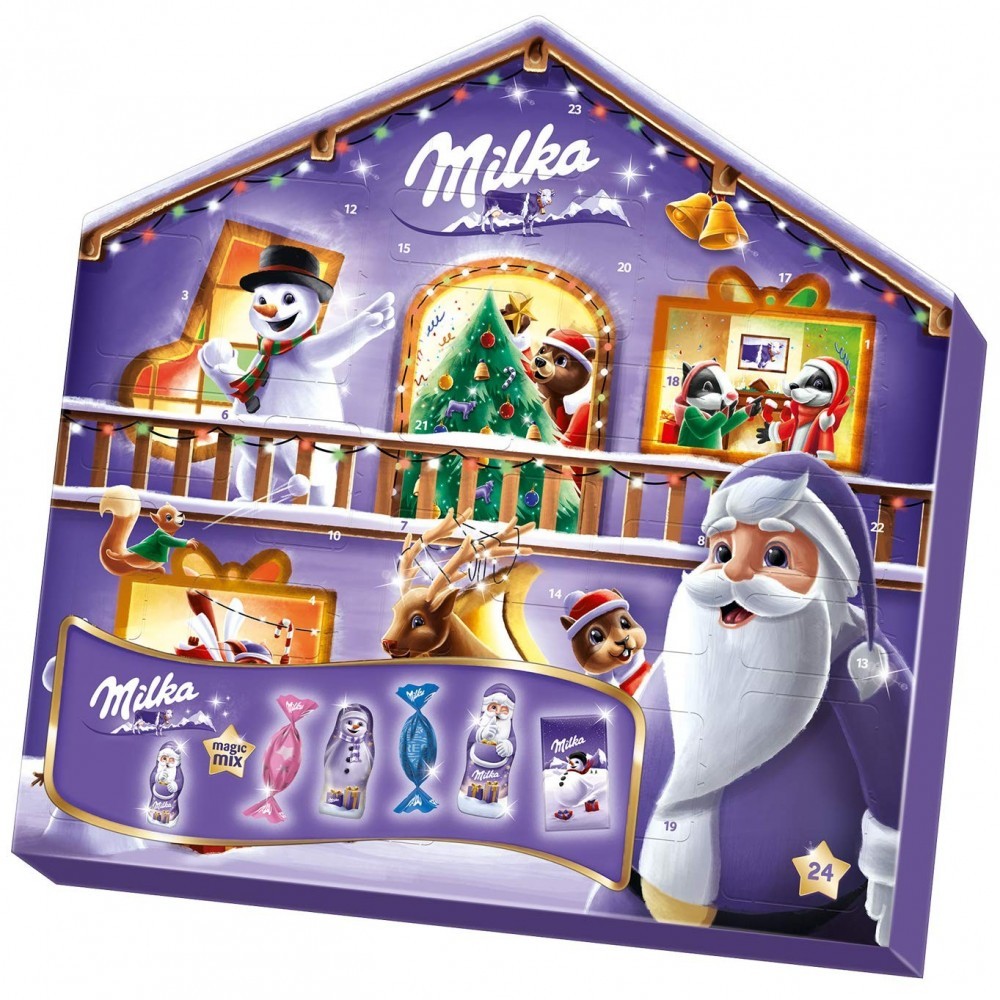 Calendrier de l'Avent Milka Magic Mix 204 gr au chocolat 24 pièces