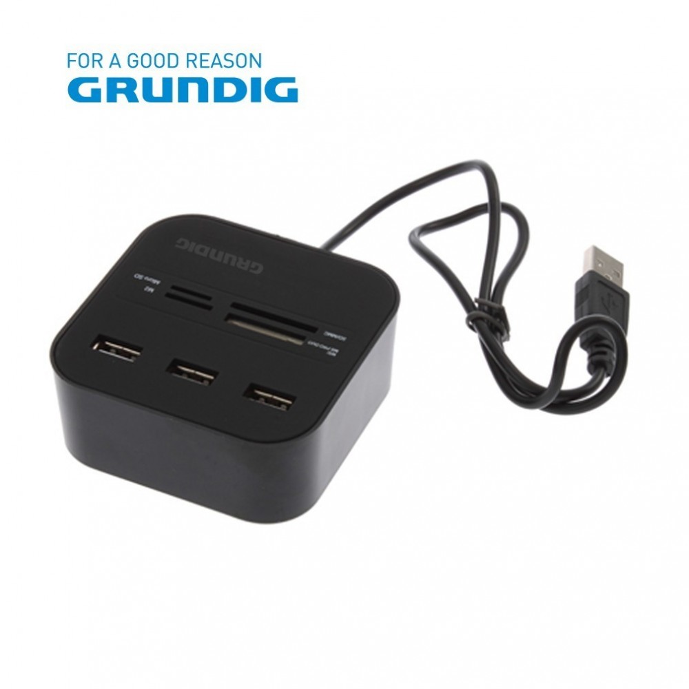 Lector de tarjetas USB 2.0 Grundig HUB 7 en 1 - GRUNDIG