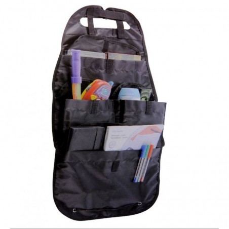 Organizador para el asiento trasero del coche con 4 bolsillos 41 X 69 cm con velcro y tela impermeable – LIFETIME Organizador para el asiento trasero del coche con 4 bolsillos 41 X 69 cm con velcro y tela impermeable – LIFETIME