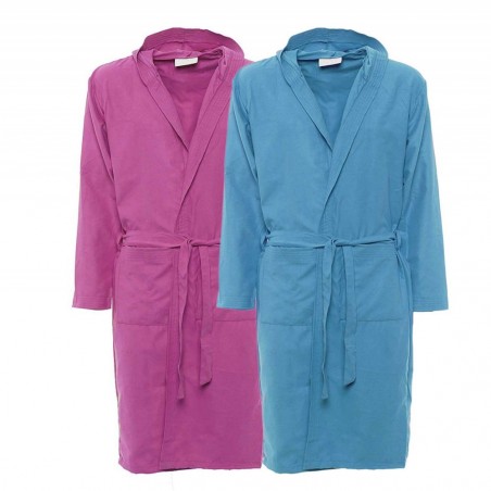 270635 Peignoir en microfibre brodé Notte di Luna séchage rapide unisexe