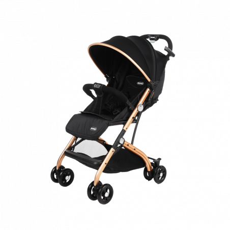 B30409-BK Poussette bébé pliante BLACK NUNU 'BUGSY avec housse de pluie