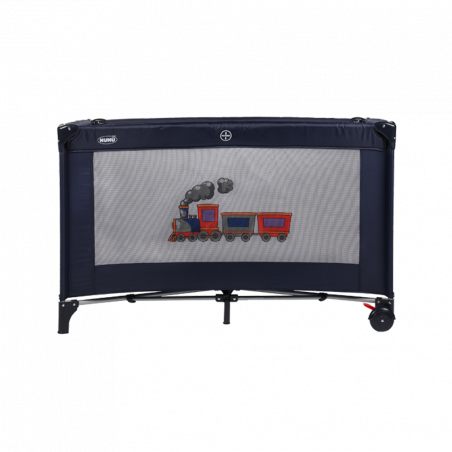 Bk-Navy-BL Berceau pliable bébé Nunù 125x65x78 cm avec sac de transport