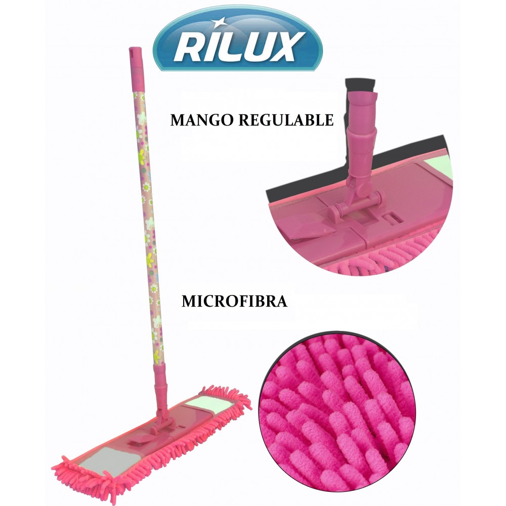 Mopa de microfibra y mango extensible y telescópico con original diseño - RILUX