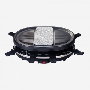 Kiwi Raclette 3 en 1 900w KG5811 grille et pierrade 8 prs 2