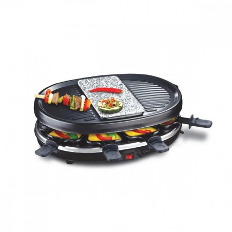 Kiwi Raclette 3 en 1 900w KG5811 grille et pierrade 8 prs