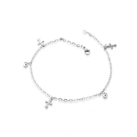 ONE JEWERLY Charms C1561 Bracelet de cheville 316L en acier réglable de 23cm