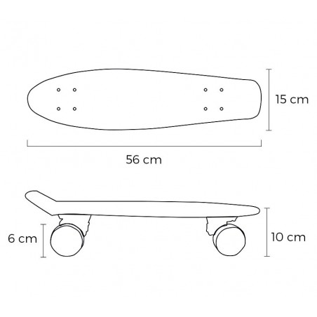 Mini skateboard Cruiser Skate'n Go - Planche de 56 cm