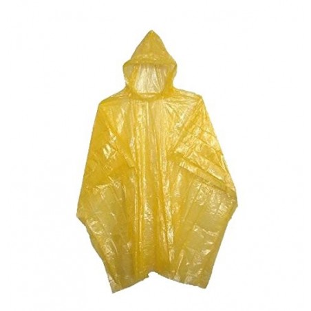 Pack de 3 imperméables jetables à capuche unisexe poncho polyéthylène 747619