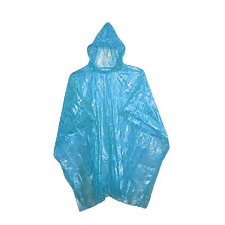 Pack de 3 imperméables jetables à capuche unisexe poncho polyéthylène 747619