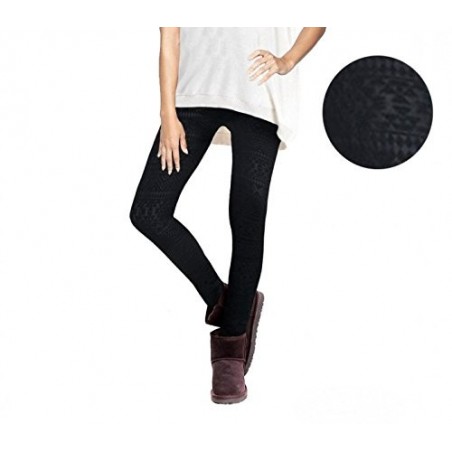 Set de 4 leggings fantasy woman ETHNIQUE effet thermique doublure en peluche