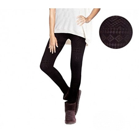 Set de 4 leggings fantasy woman ETHNIQUE effet thermique doublure en peluche