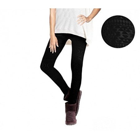 Set de 4 leggings fantasy woman ETHNIQUE effet thermique doublure en peluche