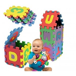 Tapis lettres et chiffres Puzzle 36 pcs - 17 x 17 cm...