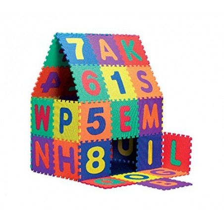 Tapis lettres et chiffres Puzzle 36 pcs - 17 x 17 cm monde de jeux 529052
