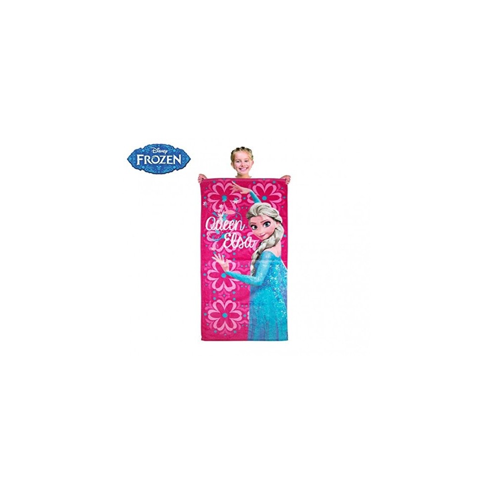 Serviette/ Drap de plage -dessin ELSA FROZEN - 70 x 140 cm -100% coton -WD15104