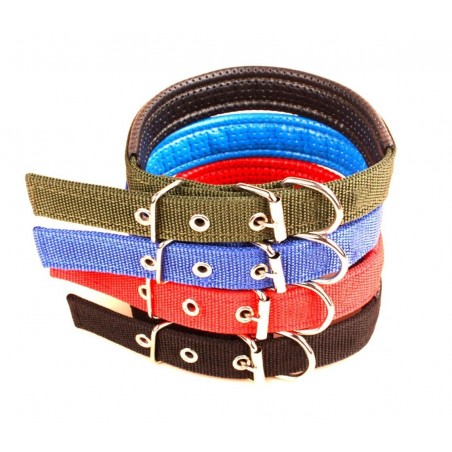Collier pour chien mod. Phoenix rembourré boucle de fermeture réglable -taille M