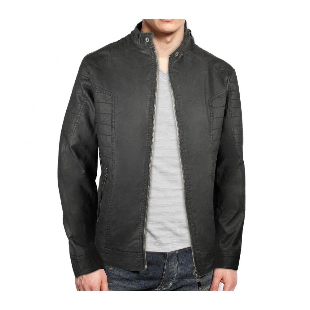 L179 Veste en similicuir pour homme NEW BRAMS...