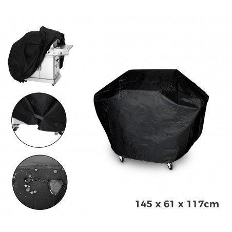 4215 Housse de protection pour barbecue tissu imperméable 145 x 61 x 117 cm